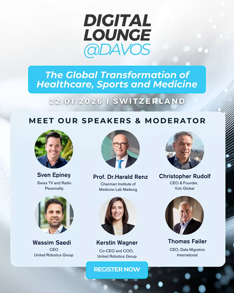 Volv Global's Christopher Rudolf at the Digital Lounge @Davos 2026