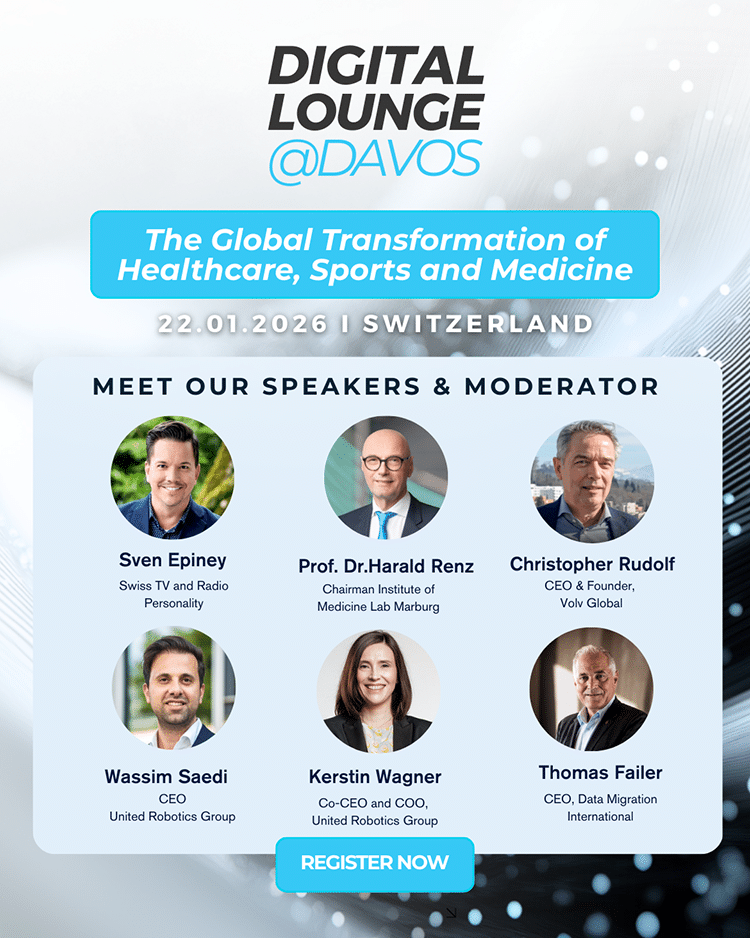 Volv Global's Christopher Rudolf at the Digital Lounge @Davos 2026