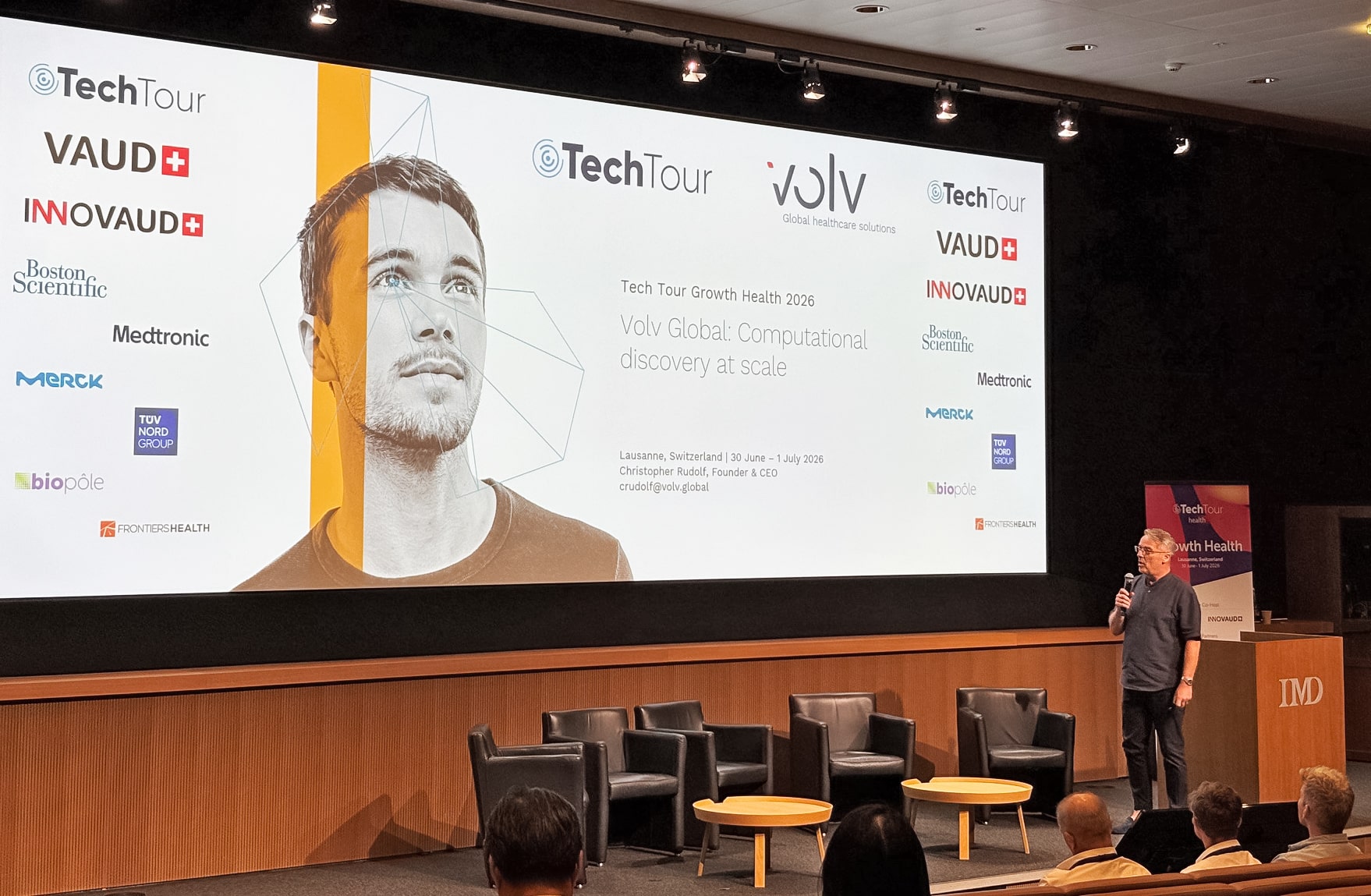 Volv Global CEO & Founder Christopher Rudolf at Tech Tour Growth Health 2026
